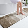 OLANLY Bathroom Runner Rugs Mat 59x20, Extra Soft Absorbent Microfiber Bath Rugs, Rubber Backing, Quick Dry, Washable Long Bath Mats for Bathroom Floor, Tub and Shower, Home Decor Accessories, Coffee