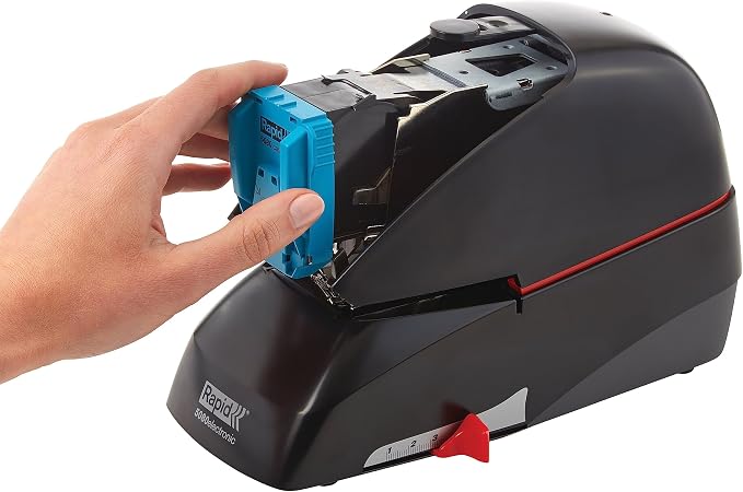 Rapid 5080e Professional Electric Cartridge Stapler, 90 Sheet Capacity, Black, Includes 1 Cartridge with 5000 Staples (90147)