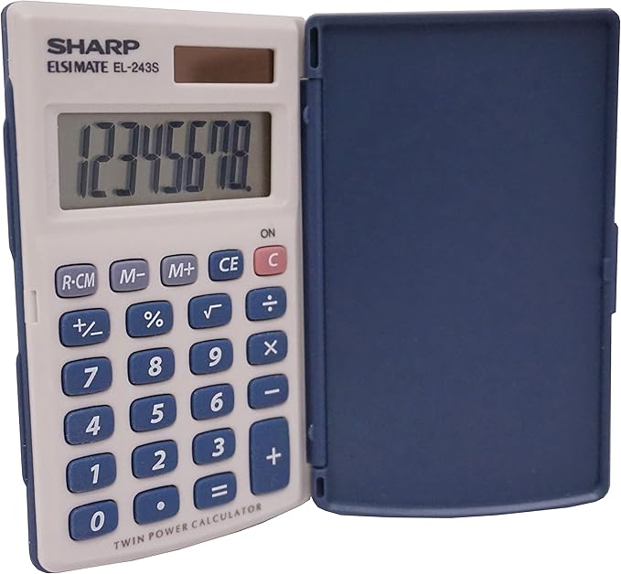 Sharp Calculators EL-243SB 8-Digit Pocket Calculator (Pack of 3)