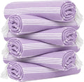 HAVLULAND Turkish Beach Towels, Set of 12, Oversized 72"x40" - Lilac | Soft Hammam Peshtemal, Sand Free, Quick-Dry, Absorbent Bath Towel | Lightweight & Compact for Travel, Pool, Gym, Spa