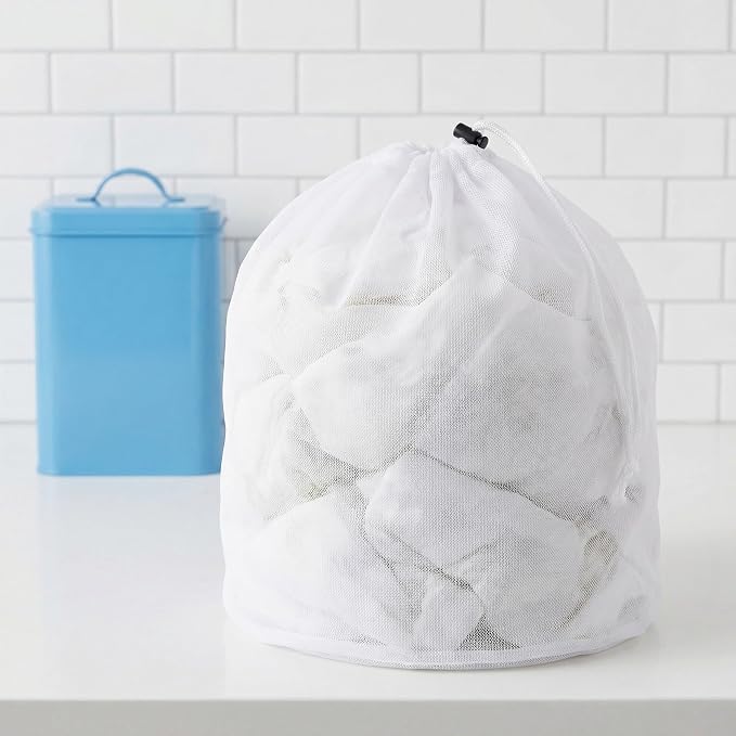 Toddmomy 10pcs Reusable Mesh Laundry Bags with Drawstring Closure 27.6x20in Polyester Clothes Washing Machine Net Organizer for Delicate Socks and Everyday Clothing Multi-purpose Laundry
