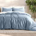 Bare Home Bedding Duvet Cover California King Size - Premium 1800 Super Soft Collection - Lightweight, Cooling - Soft Breathable Bedding Duvet Cover (Cal King, Dusty Blue)