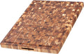 Teakhaus Butcher Block Carving Board - Extra Large Reversible Wooden Cutting Board with Juice Groove - Holiday Gift Ideas for Men and Women - Gift-Ready End Grain Wood, Knife Friendly - FSC Certified