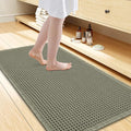 Smiry Waffle Bath Mat 47x24, Extra Soft Absorbent Bathroom Rugs, Non Slip Machine Washable Quick Dry Bath Rugs for Bathroom Floor, Tub, Shower, Home Decor Accessories, Green