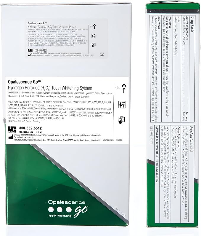 Opalescence GO Teeth Whitening Trays 15 & Original Toothpaste 5194-5166 | 15% Hydrogen Peroxide Gel Prefilled Trays and Opalescence Whitening Toothpaste 4.7 Oz - Mint Flavor (10 Treatments)