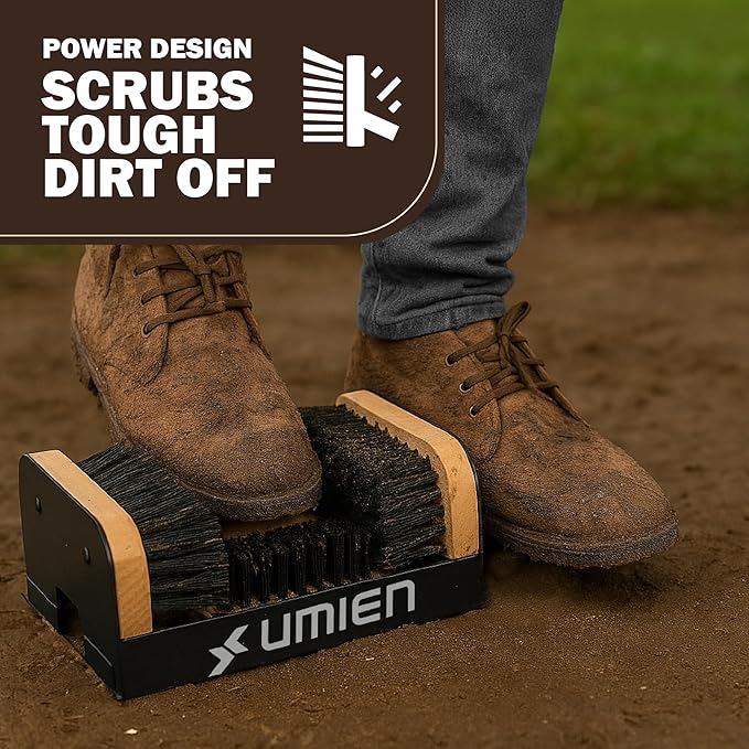 Umien™ Boot Scraper Outdoor Shoe Cleaning Brush - Heavy-Duty Shoe Cleaner and Boot Scrubber for Mud, Dirt, and Snow - Durable Weather-Resistant Outdoor Cleaning Tool