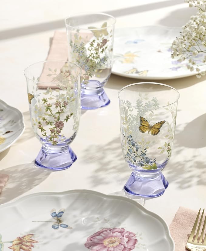 Lenox 897831 Butterfly Meadow Herbs Tall Tumblers, Set Of 4