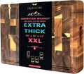(1.7" Extra Thick & Large) 20"x15" American Black Walnut Wood End Grain Cutting Board for Kitchen with Juice Groove, Heavy-Duty Butcher Block, Wooden Chopping Board, Charcuterie Boards