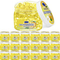 18 Pack Gel Odor Eliminator Beads 8 Ounce Scent Beads Bulk Air Freshener Removing Long Lasting Eliminates Odors for Home, Bathrooms, Cars, Boats, Rvs and Pet Areas(Lemon)