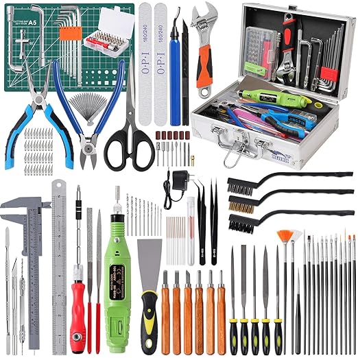 182Pcs 3D Printing Accessory Tools with Tool Box for 3D Printer Modeler Basic Tools Diverse 3D Print Nozzle Cleaning Kit Mini Rotary Tool for Remove/Trim and Finish 3D Print