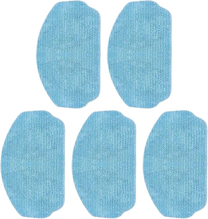 HIZON 2/5 Pack Mop Cloth Cleaning Rag，Compatible for VCR04W，Robot Vacuum Cleaner Replacement Robot Sweeper Spare Part Accessories(SET2)