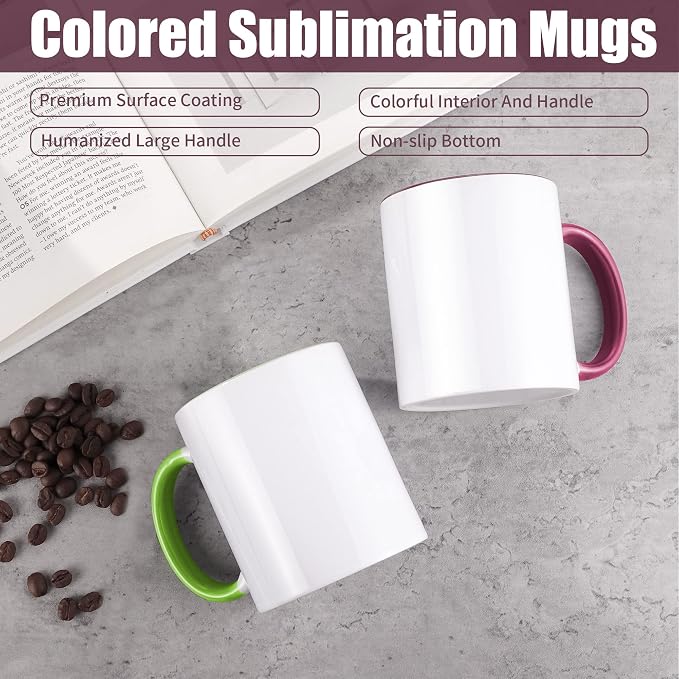 Sublimation Mugs 11 oz Set of 12 Bulk Coffee Mugs with Box Sublimation Cups Tazas Para Sublimar Coffee Cups 6 White and 6 Black