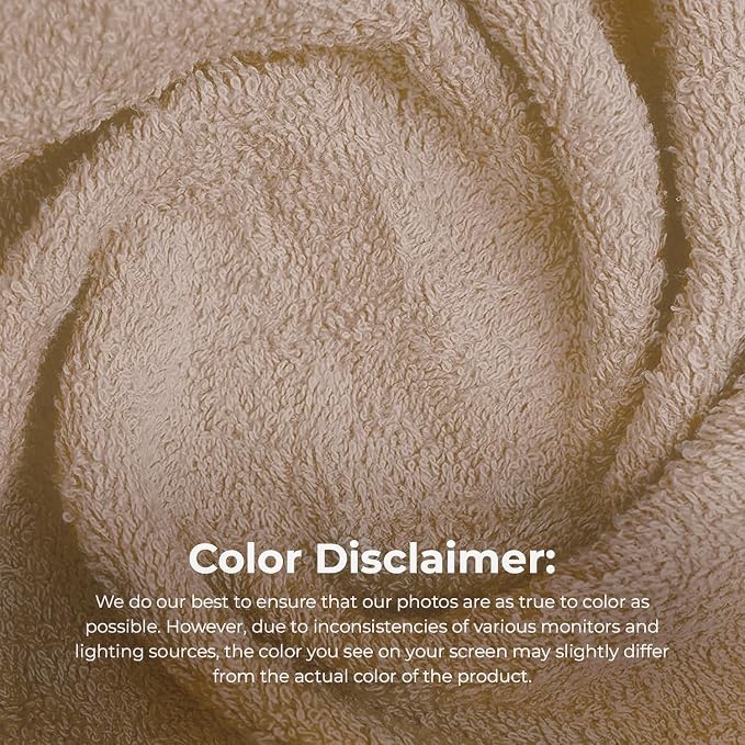 Avalon Towels Salon Towel - Beige Hand Towels Bulk Pack of 24 - 100% Cotton Absorbent Spa, Facial & Gym Towel for Working Out - 16x27 Inches (Not Bleach Proof)