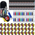 Jutom 180 Pcs Mini Tape Measure Keychain Screwdriver LED Light Keychain Bulk Men Adult Tool Party Gifts Prize for Man Father's Day Housewarming Gifts Adult Useful Tool Favors (Colorful)