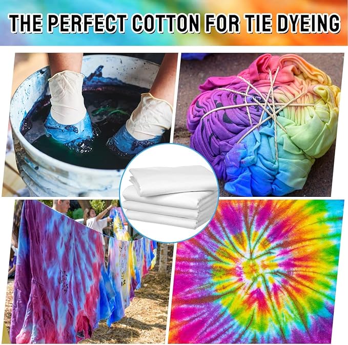 Turkish Beach Towels Set of 6, for Tie-dye, Oversized 72x40" Turkish Cotton | Soft Hammam Peshtemal, Sand Free, Quick-Dry, Absorbent Bath Towel | Lightweight & Compact for Travel, Pool, Gym, Spa - White