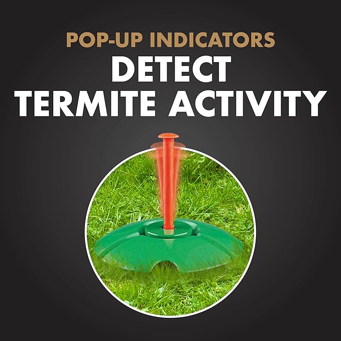 Spectracide Terminate Termite Detection & Killing Stakes, Kills Foraging Termites, Detects Termite Activity, 15 Count, 6 Pack