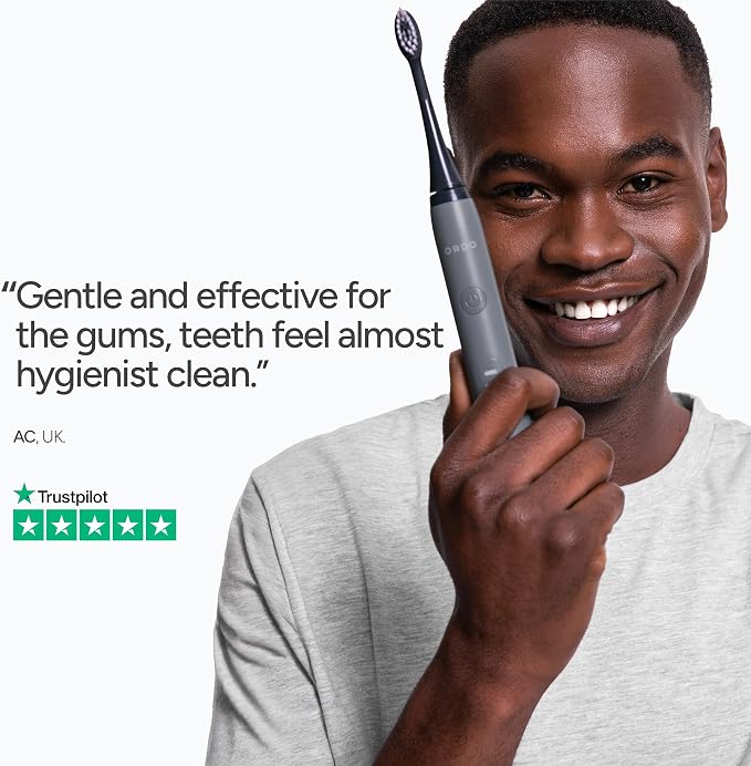 ORDO Sonic Lite Electric Toothbrush, Adults, Rechargeable, USB-C, Snow | Rechargeable sonic electric toothbrush, 35,000 pulses/min, dual modes, smart timer, 5+ week battery, USB-C charger