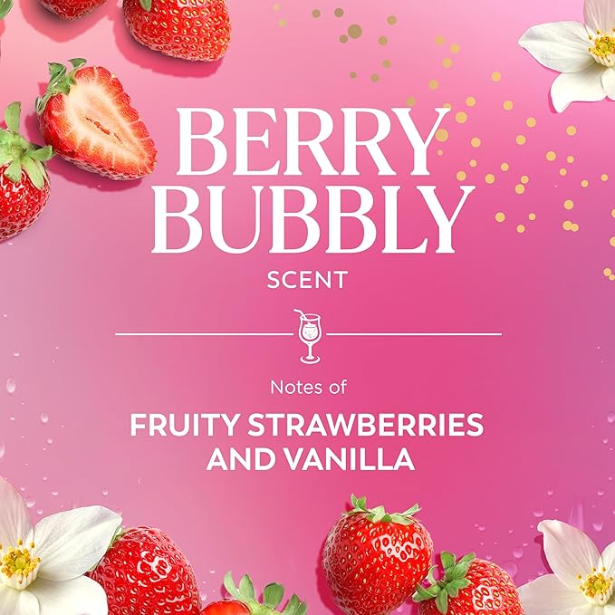 Olay Body Wash for Women, Intensely Hydrating, Pro-Hyaluronic Acid Serum Complex, Renews Moisture, Vitamin B3 Lameller Technology, For All Skin Types, Berry Bubbly Scent, 20 fl oz
