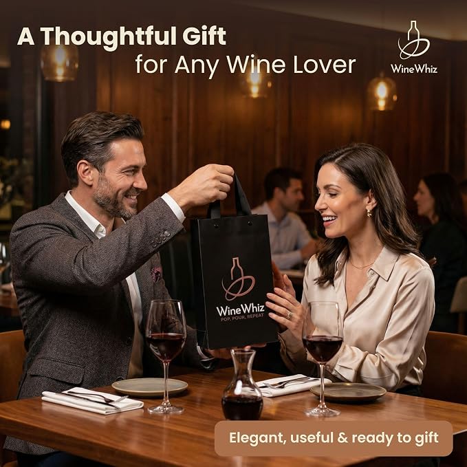 Electric Wine Opener Set with Base and Accessories (Rechargeable Stainless Steel Corkscrew, Dispenser, Foil Cutter Tool, Stopper) | Lovers Gift for Housewarming, Birthday, Registry