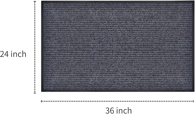 4 Pack 36"x24" Brush Step Entrance Mat - Indoor Outdoor Carpet Doormat with Deep Scraper & Rubber Border, for Dry Indoor/Outdoor Use at Door, Patio, Garage, Kitchen, Laundry Room