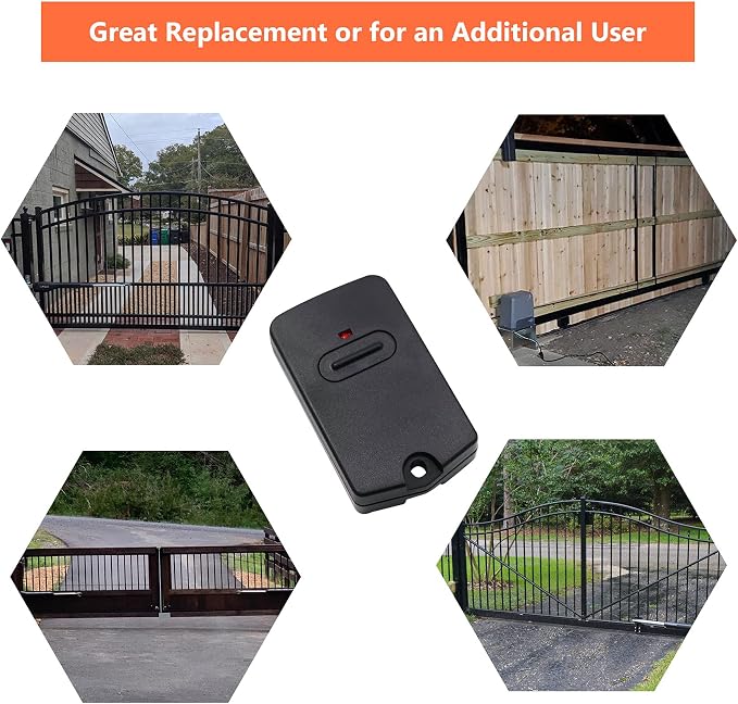 RB741 for Mighty Mule Gate Opener Remote, 318MHZ (2 Pack) | 9 Dip FM135 Gate Transmitter for MM371W MM572W etc. Compatible with GTO Gate Clicker Garage Door Entry Controller