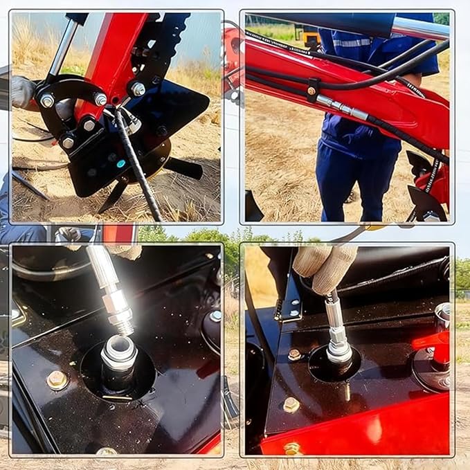 Hydraulic Flail Mower Brush Cutter Attachment for 1-2 Tons Mini Excavators, Mini Excavator Brush Cutter with 2 Pins for Land Clearing, Branch Pruning, Grass Cutting, USA Stock