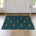 2'x3' Washable Area Rug Bass Sporting Tackle Lure Wave Motif Border Angler Fish Fishing Refined for Entryway, Kitchen, Laundry Room, Stain Resistant Thin Throw