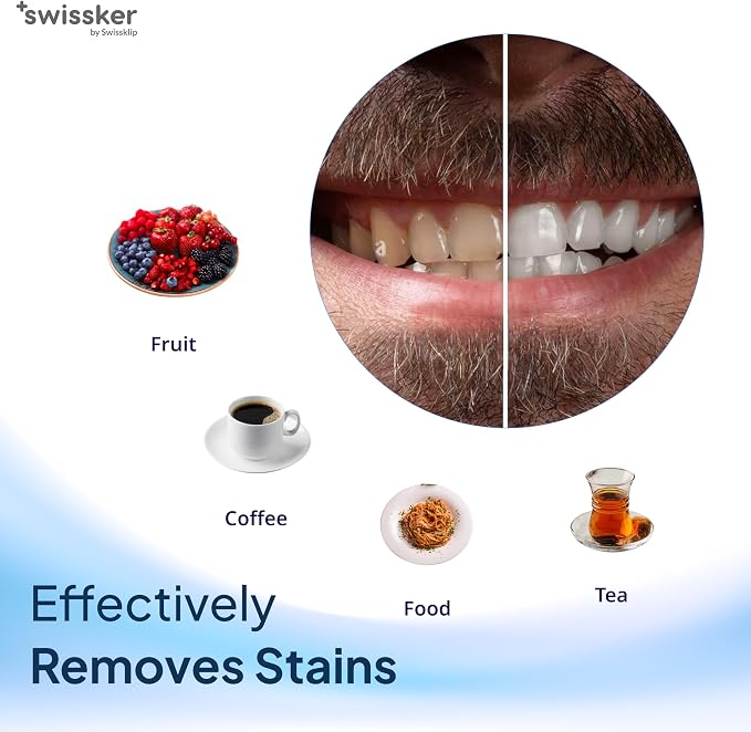 Swissker by Swissklip ShineFoam | Teeth Whitening Foam | Mint Flavor Whitening Toothpaste | Teeth Whitener I Professional Teeth Whitening Kit | 100% Vegan - Made in USA - 1.69 oz - Pack 2 | 2-Pack, Whitening Gel Kit, Teeth Whitener, Hydrogen Peroxide F...