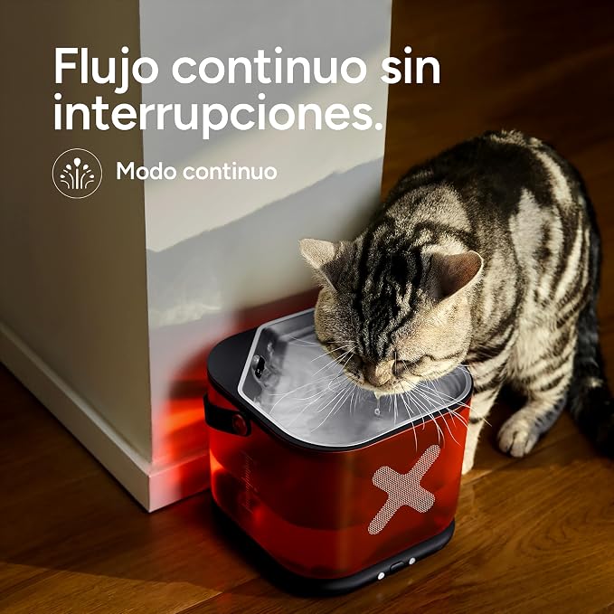 Molly&Cody Cordless Cat Water Fountain, 3L/101oz Pet Fountain Rechargeable Battery with Motion Sensor Separate Tank & Power Base Ultra Quiet Stainless Steel Tray for Cats & Dogs(3 Filters Included)