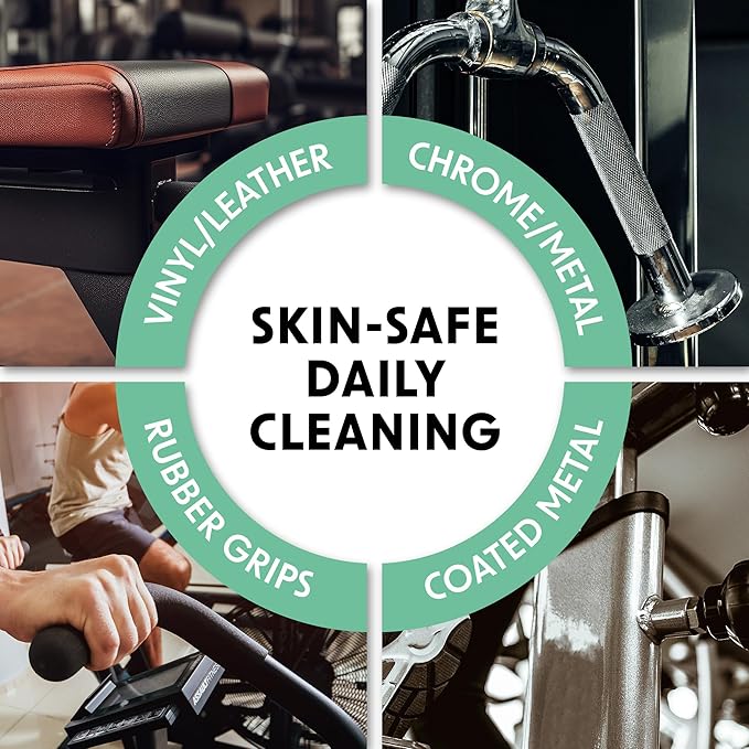 Wipex Yoga Mat Cleaner Wipes, EWG Verified, 400 Ct Plant-Based Lemongrass, Eucalyptus & Vinegar Wipes for Gym & Fitness Equipment & All Purpose Gym Cleaning - Safe for Peloton Bikes & Treadmills