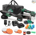BATOCA S4 Cordless Polisher 3"/1" DA/RO Polisher- Brushless Motor & S2 Cordless Car Buffer - LED Display, 5Ah+2.5Ah Interchangeable 2 Batteries for Car Detailing, Headlight Restoration, PRO Combo Kit