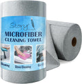 AS-Microfiber Cleaning Cloth Roll, 20Pcs Reusable Tear-Away Towels, 4000 Times Washable Ultra Absorbent Lint-Free Cleaning Cloths for Kitchen, Car, Garage & Home