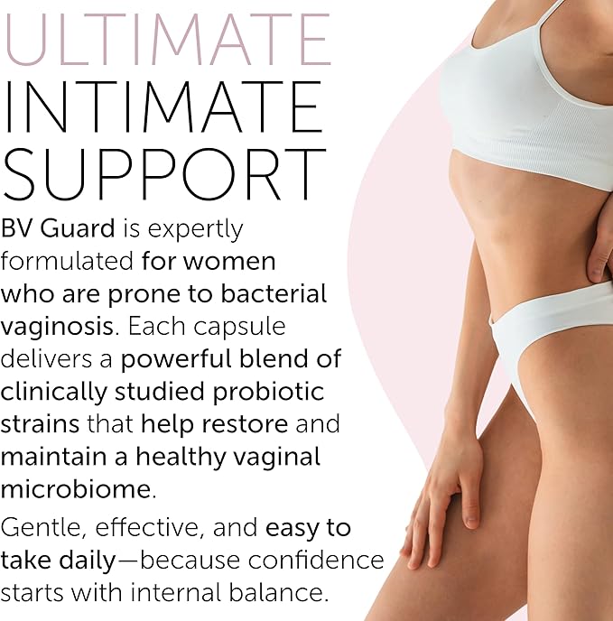 Bacterial Vaginosis Treatment for Women | Natural Homeopathic Supplement for Odor, Itching, Discharge, BV, and Vaginal Microbiota Imbalance | 60 Capsules for pH Balance and Daily Support