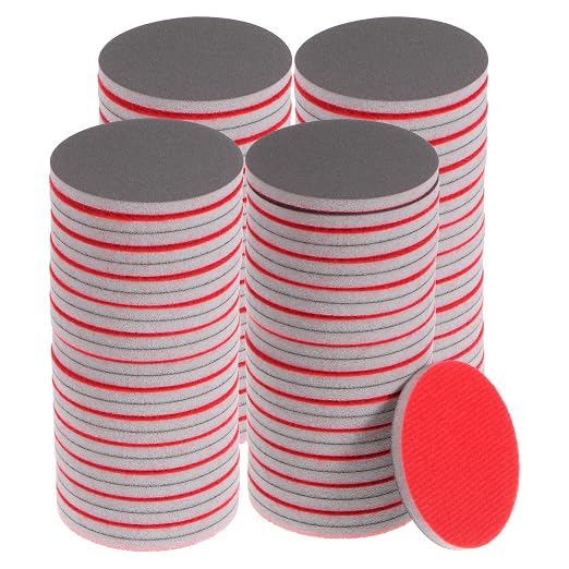 uxcell 100pcs 2000 Grit Sanding Sponge 3 Inch Hook and Loop Sponge Sanding Disc Wet/Dry for Car Wood Drywall Metal