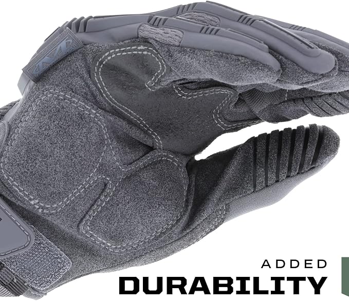 Mechanix Wear: M-Pact Tactical Gloves with Secure Fit, Touchscreen Capable Safety Gloves for Men, Work Gloves with Impact Protection and Vibration Absorption (Grey, Small)