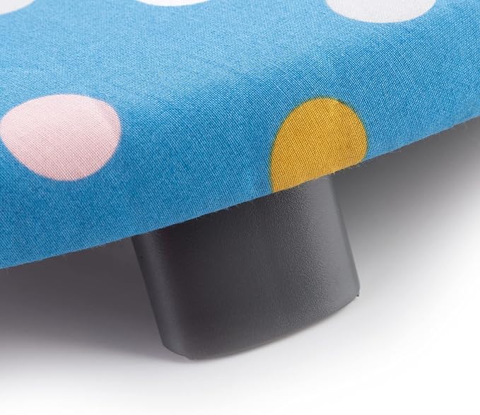 Minky Homecare Therma-Lite Table Top Ironing Board - Space Saving Small Ironing Board with Folding Feet - Lightweight and Compact Mini Iron Table, Ideal for Small Spaces - Blue Spots, 27.5 x 13.3