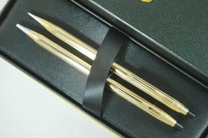 Cross Made in the USA Century Classic 12KT Gold Rolled/Filled Ballpoint Pen and 0.9MM Pencil Made in Lincoln Rhode Island, USA