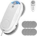KKI Window Cleaning Robot, Auto Window Cleaner Robot, Dual Spray, Max 3200Pa, AI Path Planning & Edge Detection, Remote Control for Inside/Outside High-Rise Windows,Glass Door,8Cloths, X3 (White)