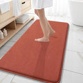 OLANLY Memory Foam Bathroom Runner Rugs 47x20, Long Mats, Rustic Terracotta | Soft Quick Dry Bath Mats, Non-Slip, Absorbent Machine Washable Mat for Bathroom Floor, Tub and Shower, Home Decor Accessories