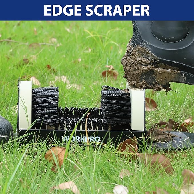 WORKPRO 4 Pack Extra Wide Boot Cleaner, Shoe Brush Scraper Scrubber Outdoor