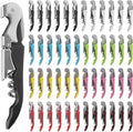 48 Pack Colorful Corkscrew Wine Openers Upgraded Heavy Duty Stainless Steel Wine Opener Bulk Double Hinged Wine Key for Serves Waiters Bartenders Party Wine Opener Favor (Colorful)
