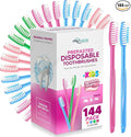 144 Pack Disposable Toothbrushes with Toothpaste - Kids Toothbrush | Prepasted Toothbrushes Individually Wrapped - Single Use Waterless Tooth Brush with Soft Bristles - Bubblegum Flavor/Kids