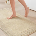 Madison Park Splendor Reversible 100% Cotton Bath Rug, 24 x 44, Natural | Tufted Bathroom Mat, 3000 GSM, Hotel Quality, Luxurious Plush, Medium Pile, Absorbent, Quick Dry, OEKO-TEX, Shower Room Décor