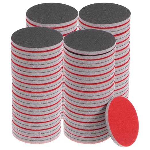 uxcell 100pcs 600 Grit Sanding Sponge 3 Inch Hook and Loop Sponge Sanding Disc Wet/Dry for Car Wood Drywall Metal
