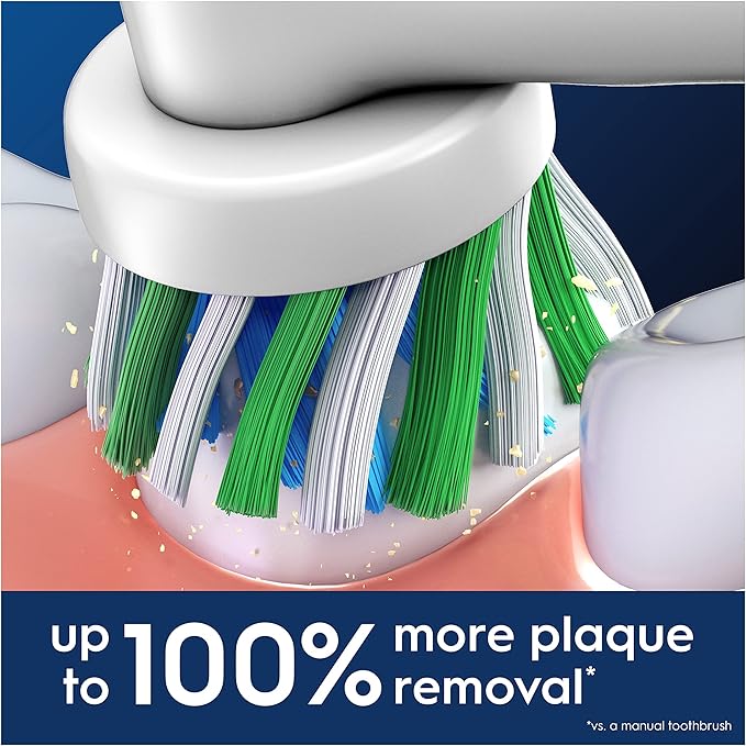 Oral B Cross Action Electric Toothbrush Replacement Brush Heads Refill, 4Count