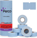 Perco 1 Line Blue Labels - 8,000 Blank Price and Date Gun Labels for Perco Lite, X, Plus and Pro 1 Line Price and Date Guns- 8 Rolls, 1 Sleeve - Made in USA