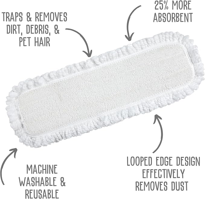 Quick Shine Ultimate Gold Clean + Polish Mop Kit, 11 Pc Set w/Interchangeable Attachments, Cleaner & Finish Included | 2-in-1 Pro Cleaning System w/ Microfiber Pads | All Floors | No Batteries Needed