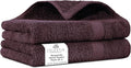 Villa Celestia Cotton Hand Towels Set of 2, 16 x 28, Oeko-TEX Certified, Quick Dry, Burgandy