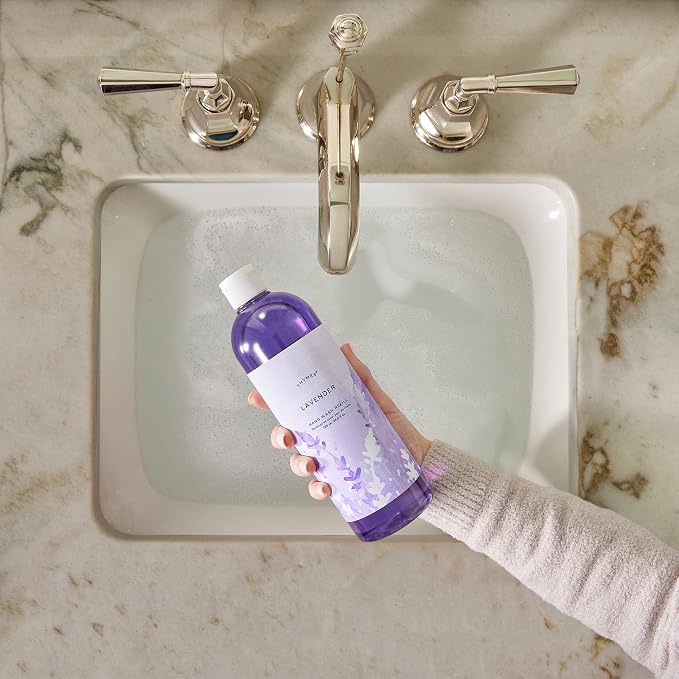 Thymes Hand Wash Refill - Lightly Scented Liquid Hand Soap for Bathroom and Kitchen Refill - Moisturizing Formula with Natural Ingredients (Lavender, 24.5 fl oz)