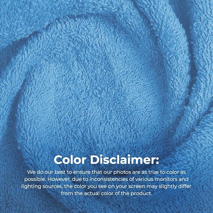 Avalon Towels Salon Towel - Sky Blue Hand Towels Bulk Pack of 24 - 100% Cotton Absorbent Spa, Facial & Gym Towel for Working Out - 16x27 Inches (Not Bleach Proof)